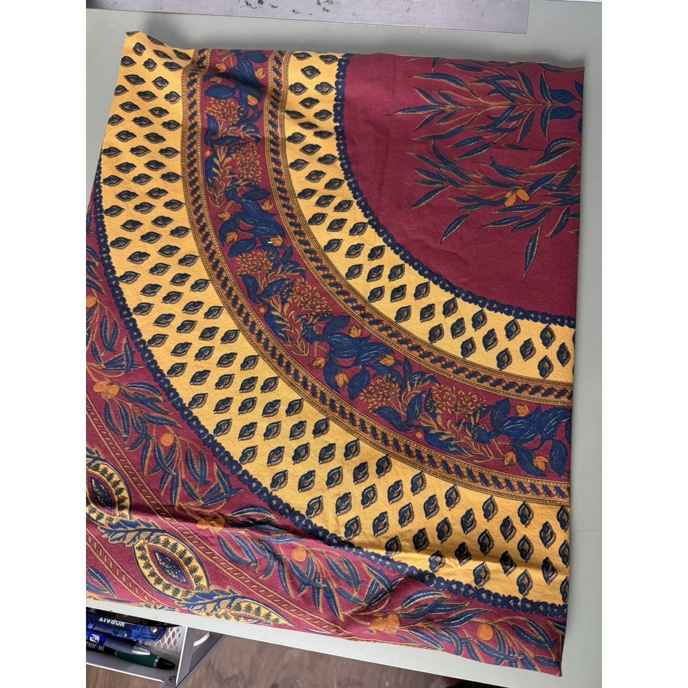 100" X 66" Tablecloth Olives Fall Tuscany Italy Table scape Plus 6 Napkins 17"